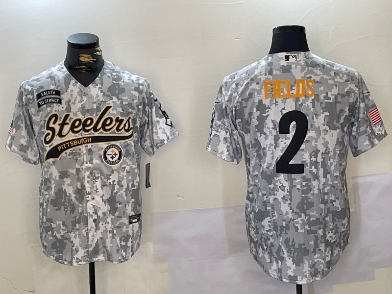 Men Pittsburgh Steelers #2 Fields Nike Arctic Camo 2024 Salute to Service Limited NFL Jersey style 1->pittsburgh steelers->NFL Jersey